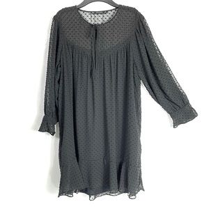 ZARA BASIC Loose Chiffon Long Sleeve Dress